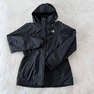 The North Face Jacket Hyvent 2 in 1 Wom M Black Hooded Rain Shell + fleece liner